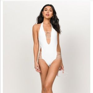 TOBI Multi Strap Monokini One Piece (WHITE)